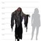 6 Feet Hanging Grim Reaper Halloween Animatronic with Red LED Eyes & Fluttering Robes, Battery Powered